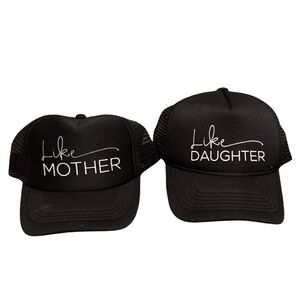 “Like Mother Like Daughter” Black Trucker Hat Set | OS Adjustable
